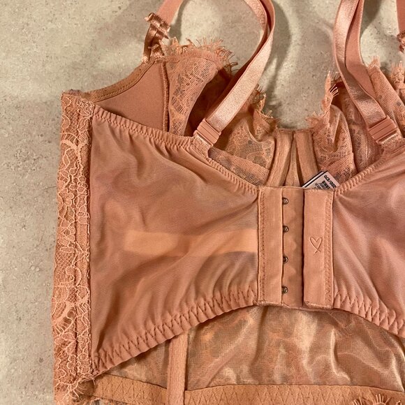 Victoria's Secret Dream Angels Bustier Bra Push up without padding 32DD Pink Lac - Picture 7 of 10